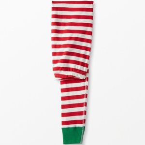 Hanna Andersson Unisex Hanna Red White Stripe Green Trim Pajama Pant Medium